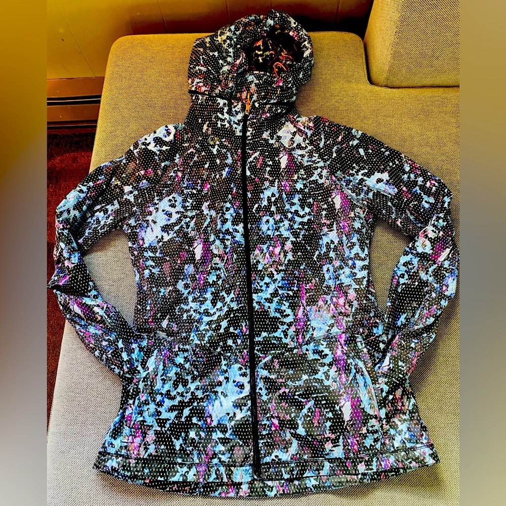 Lululemon Women Back Pack It Jacket Floral Sport Tranquil Blue Multi Print 6